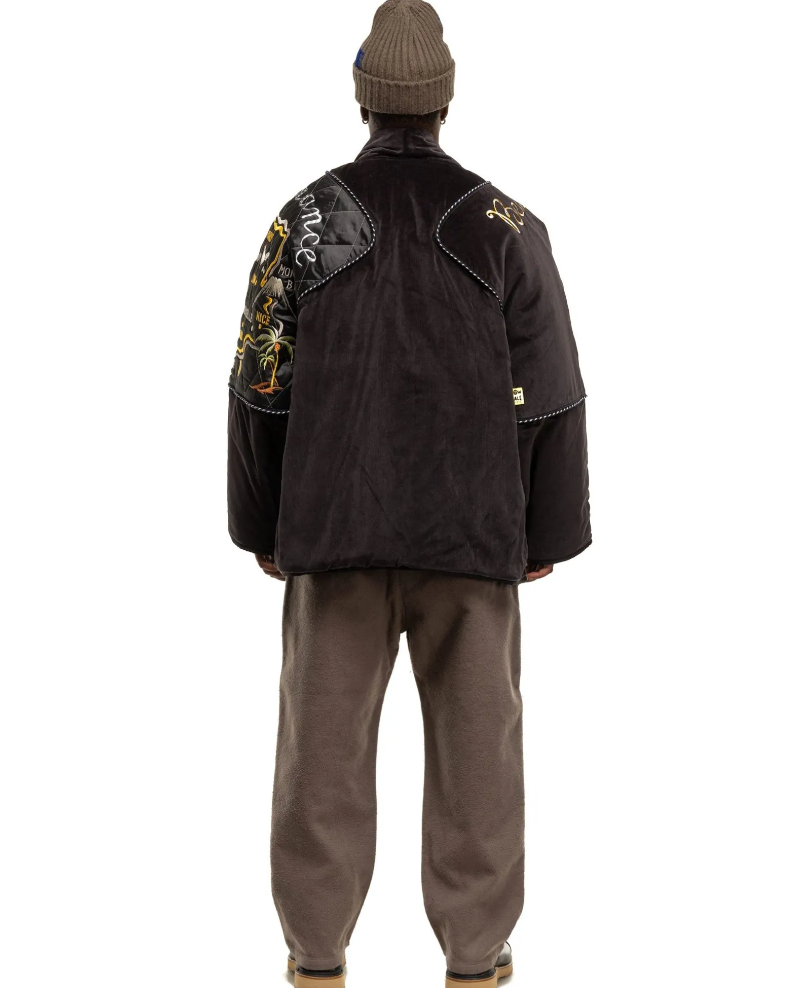Napped Heat-Corduroy Easy Pants Grey