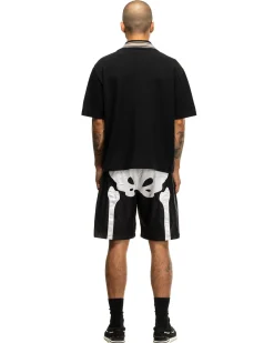 Nylon Bone Swim Trunks Black