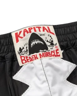 Nylon Bone Swim Trunks Black