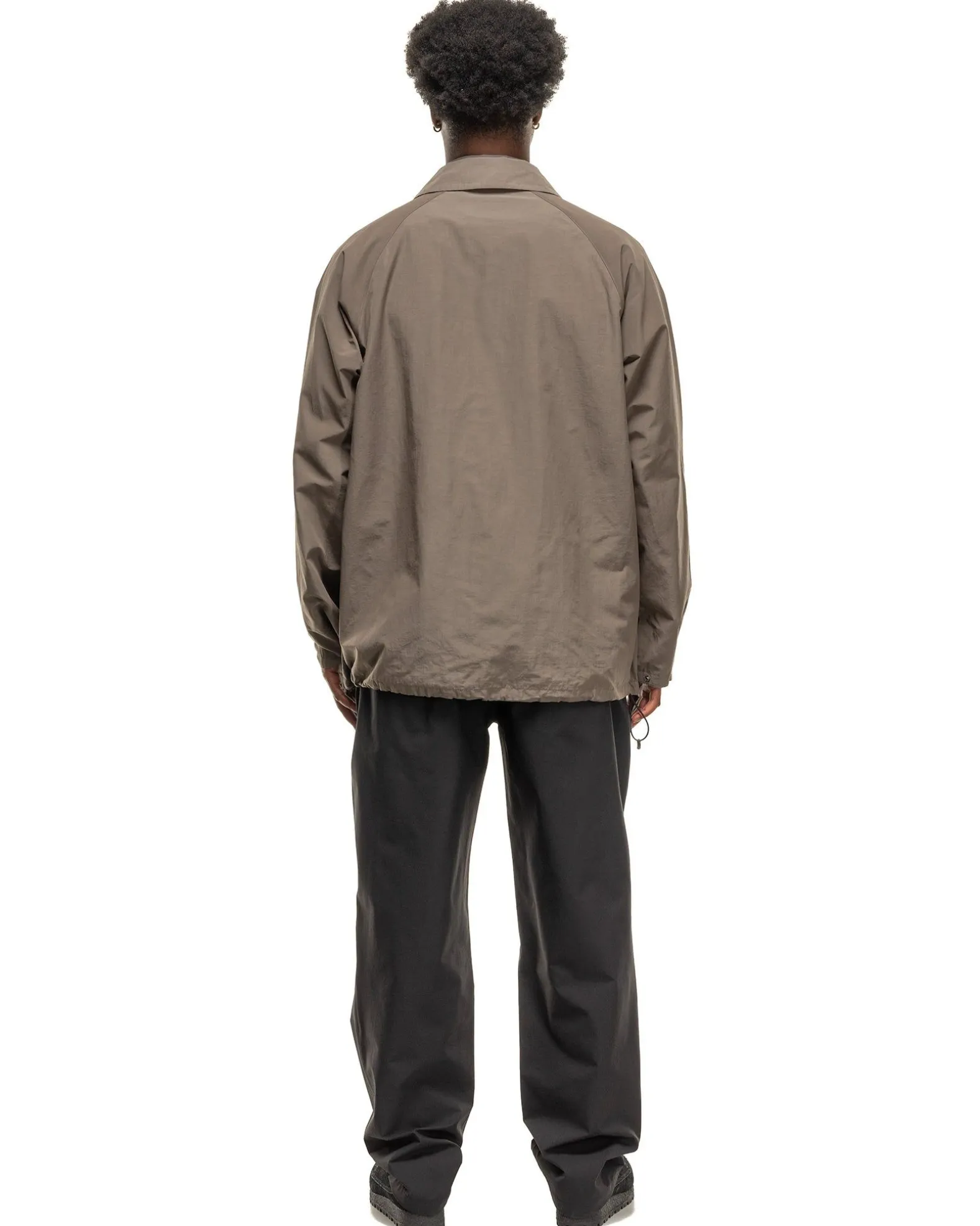 Nylon Coach Jacket Taupe Gray