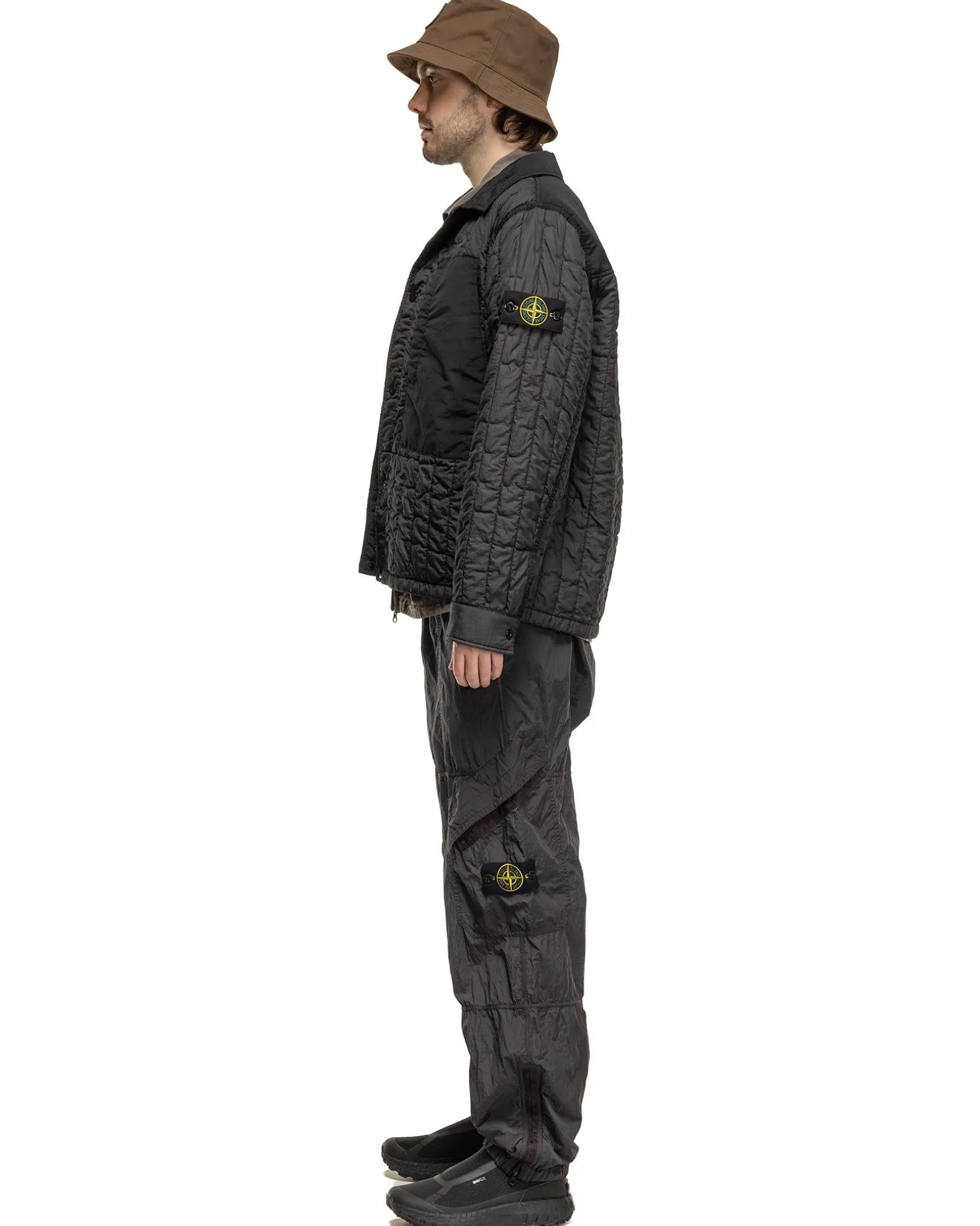 Nylon Metal In Econyl® Regenerated Nylon Loose Fit Cargo Pants Charcoal