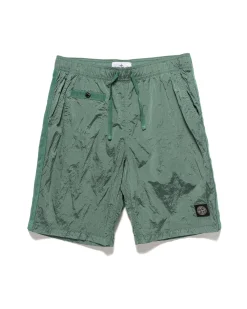 Nylon Metal In Econyl® Regenerated Nylon Regular Fit Swim Trunks Light Green