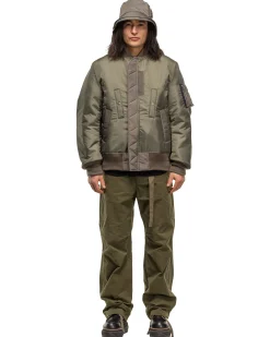 Nylon Twill Blouson Khaki
