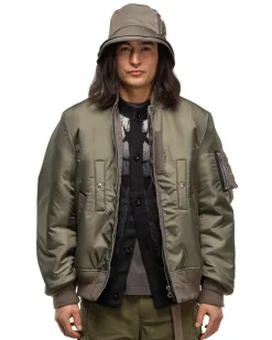 Nylon Twill Blouson Khaki