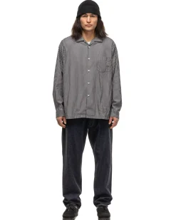 Officer L/S Shirt Cotton Broad London Stripe Black