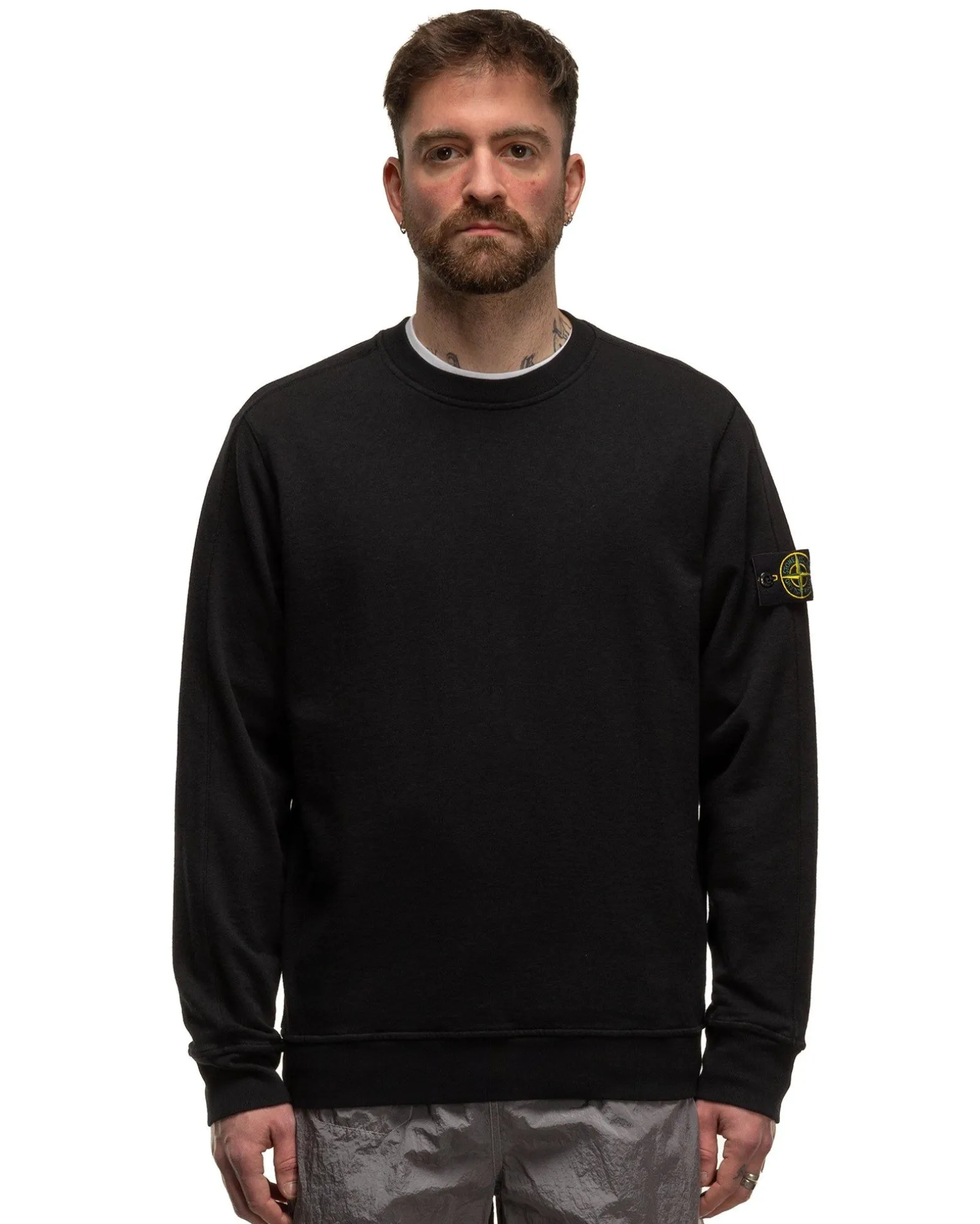 Old' Treatment Crewneck Sweatshirt Black