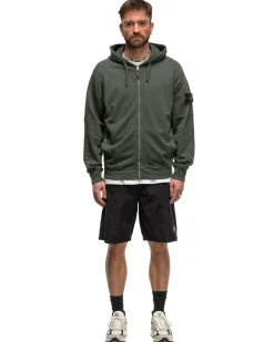 Old' Treatment Hooded Full Zipper Sweatshirt Musk