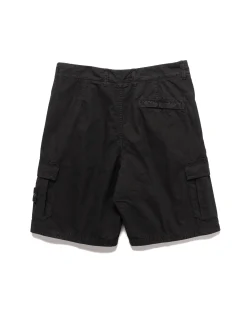 Old' Treatment Loose Fit Bermuda Shorts Black