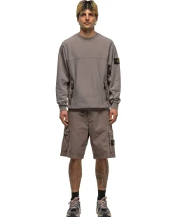 Old' Treatment Loose Fit Bermuda Shorts Dove Grey
