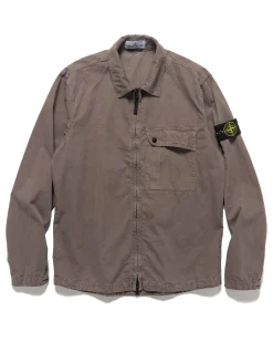 Old' Treatment Regular Fit Overshirt Dove Grey