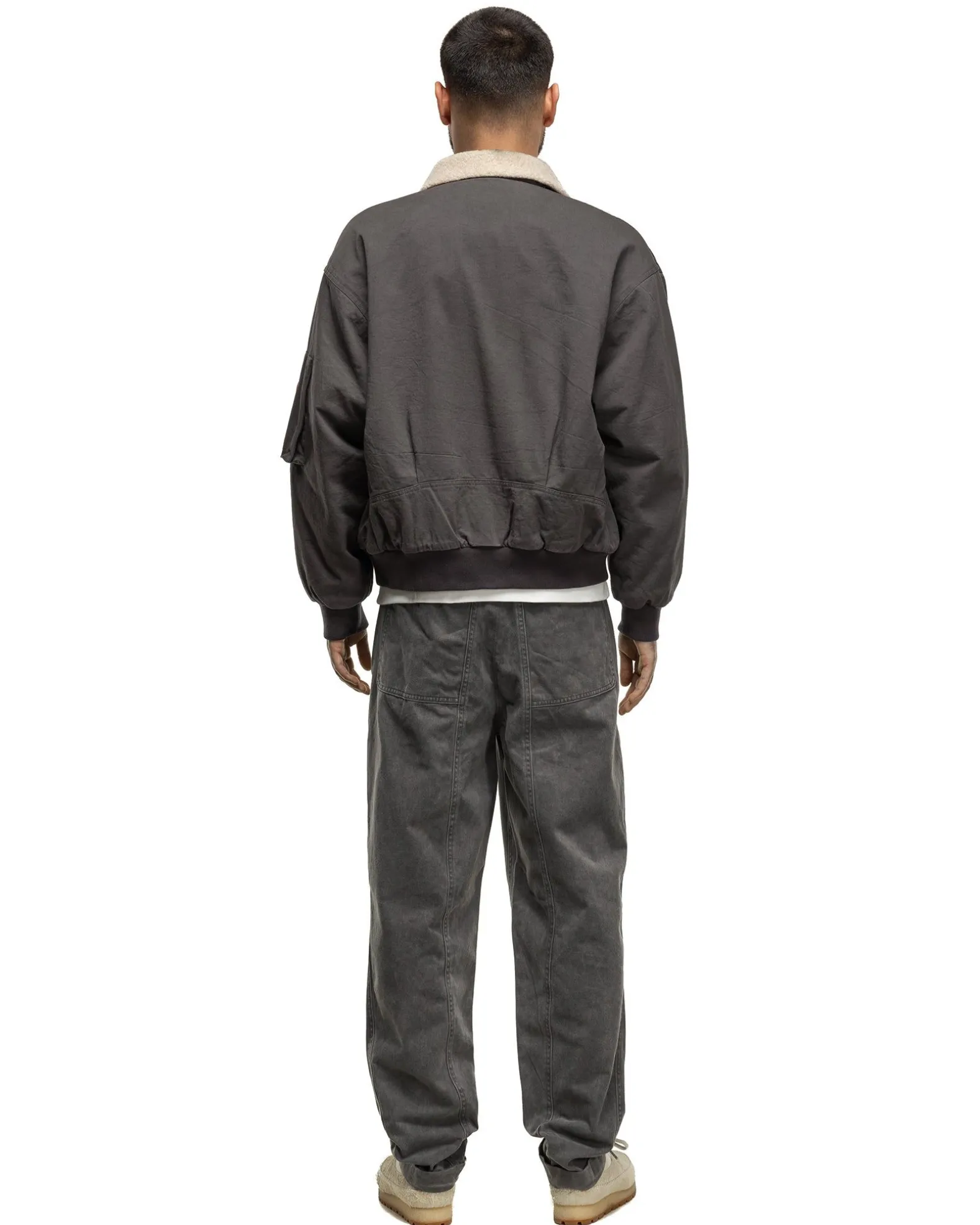 Overdye Cotton Casual Pants Charcoal