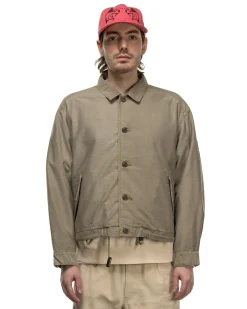 Overdye Light Cotton Button Jacket Khaki