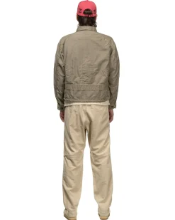 Overdye Light Cotton Button Jacket Khaki