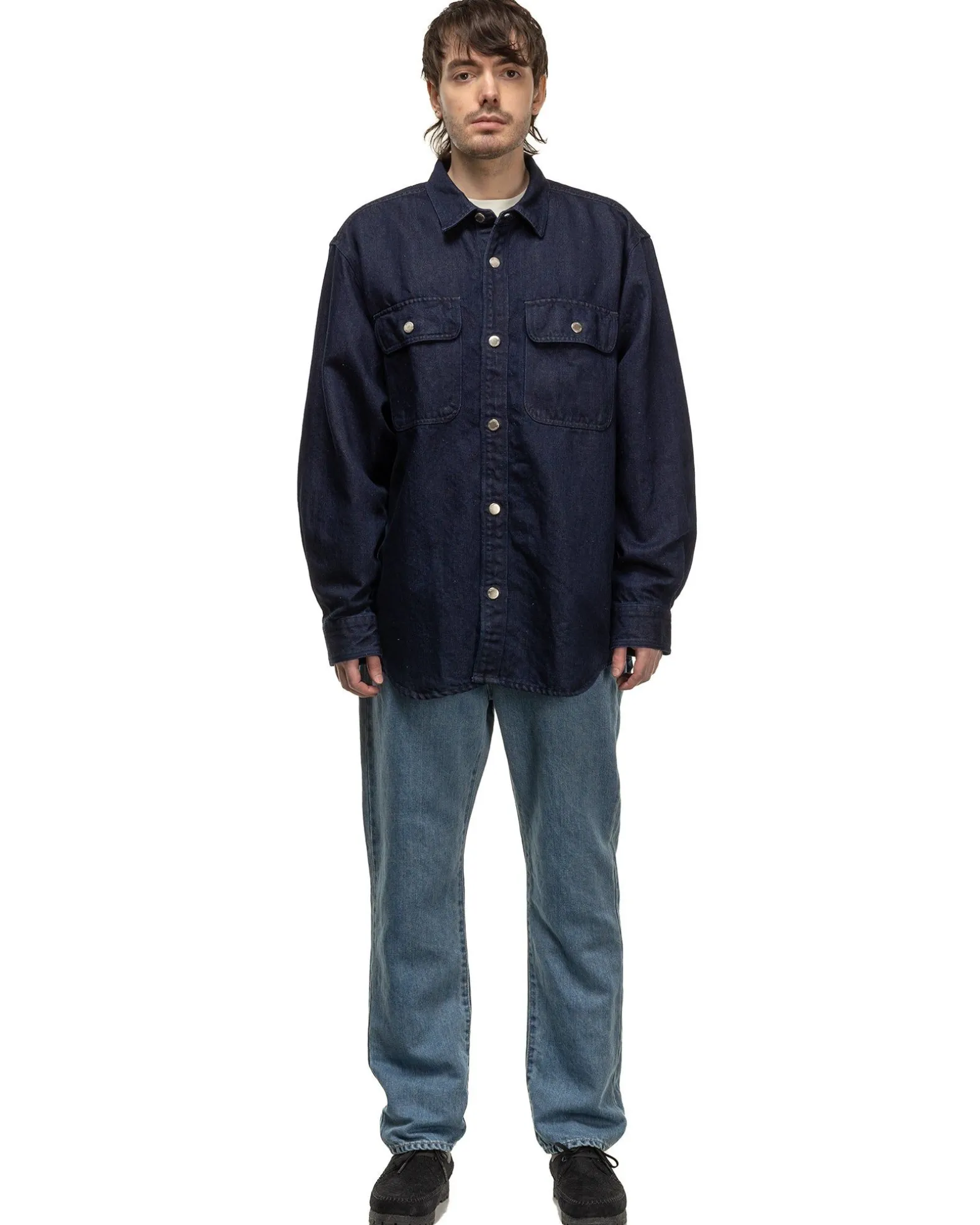 Oversized Shirt Jacket Indigo