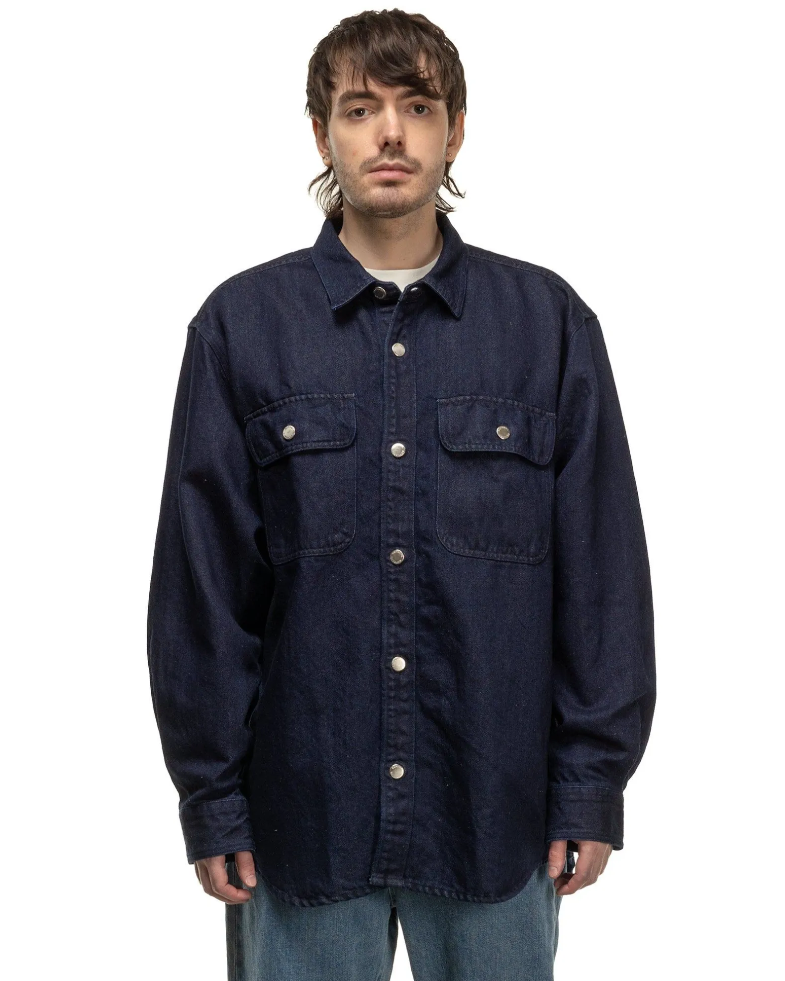 Oversized Shirt Jacket Indigo