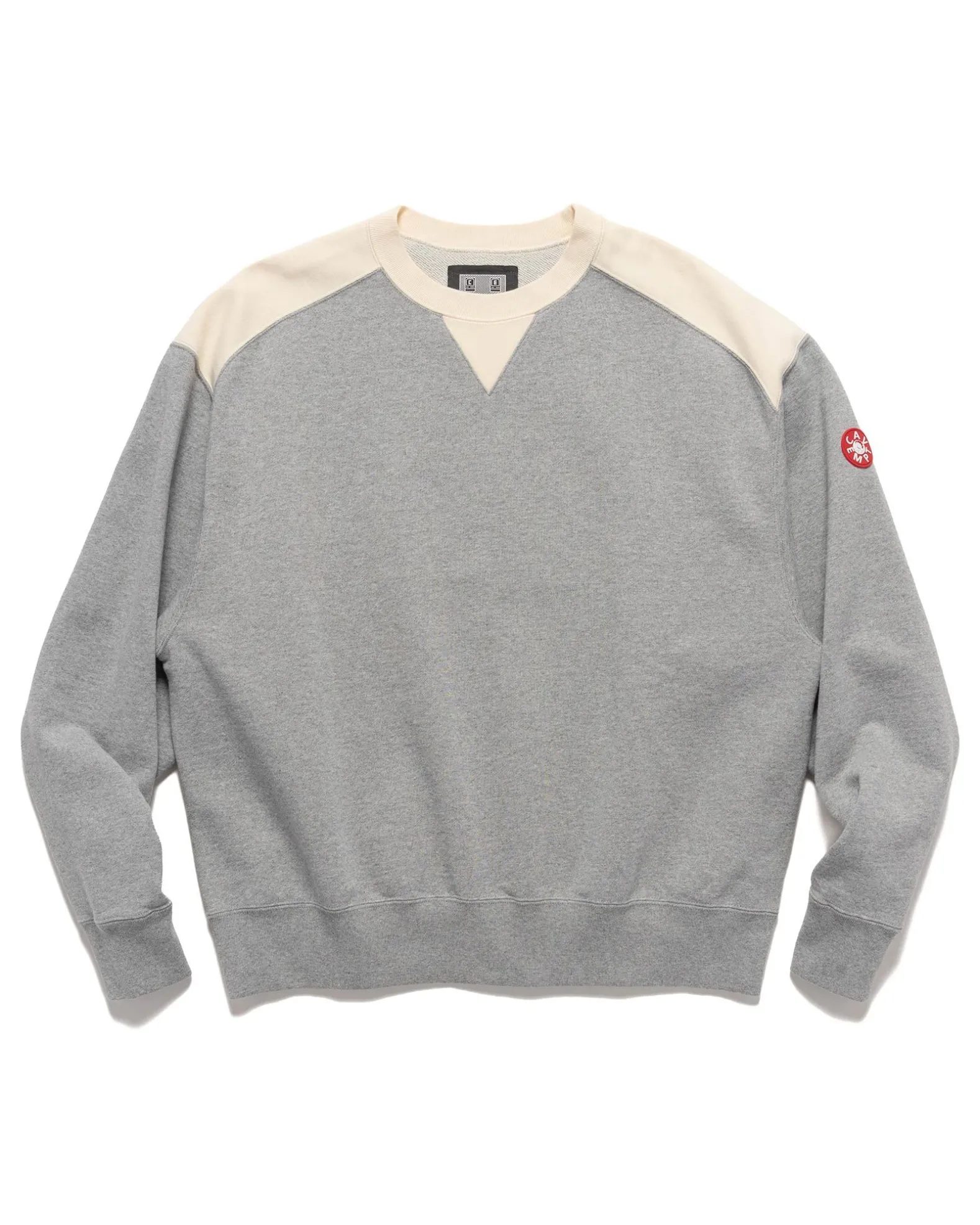 Panel Shoulder Crew Neck Grey