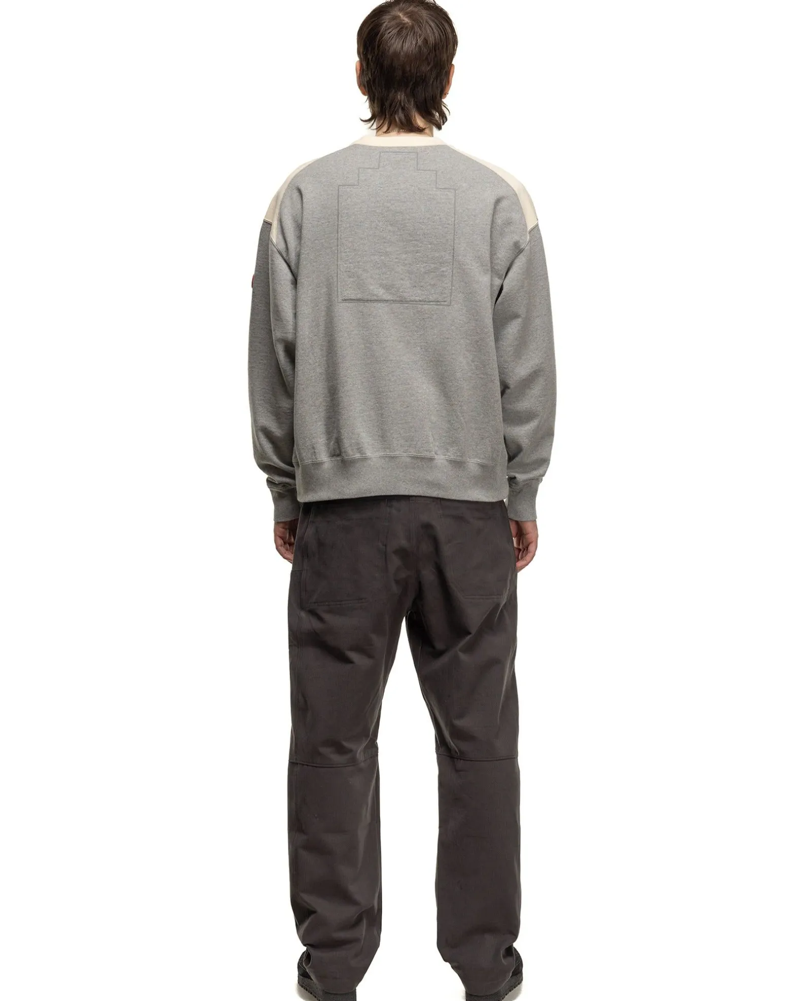 Panel Shoulder Crew Neck Grey