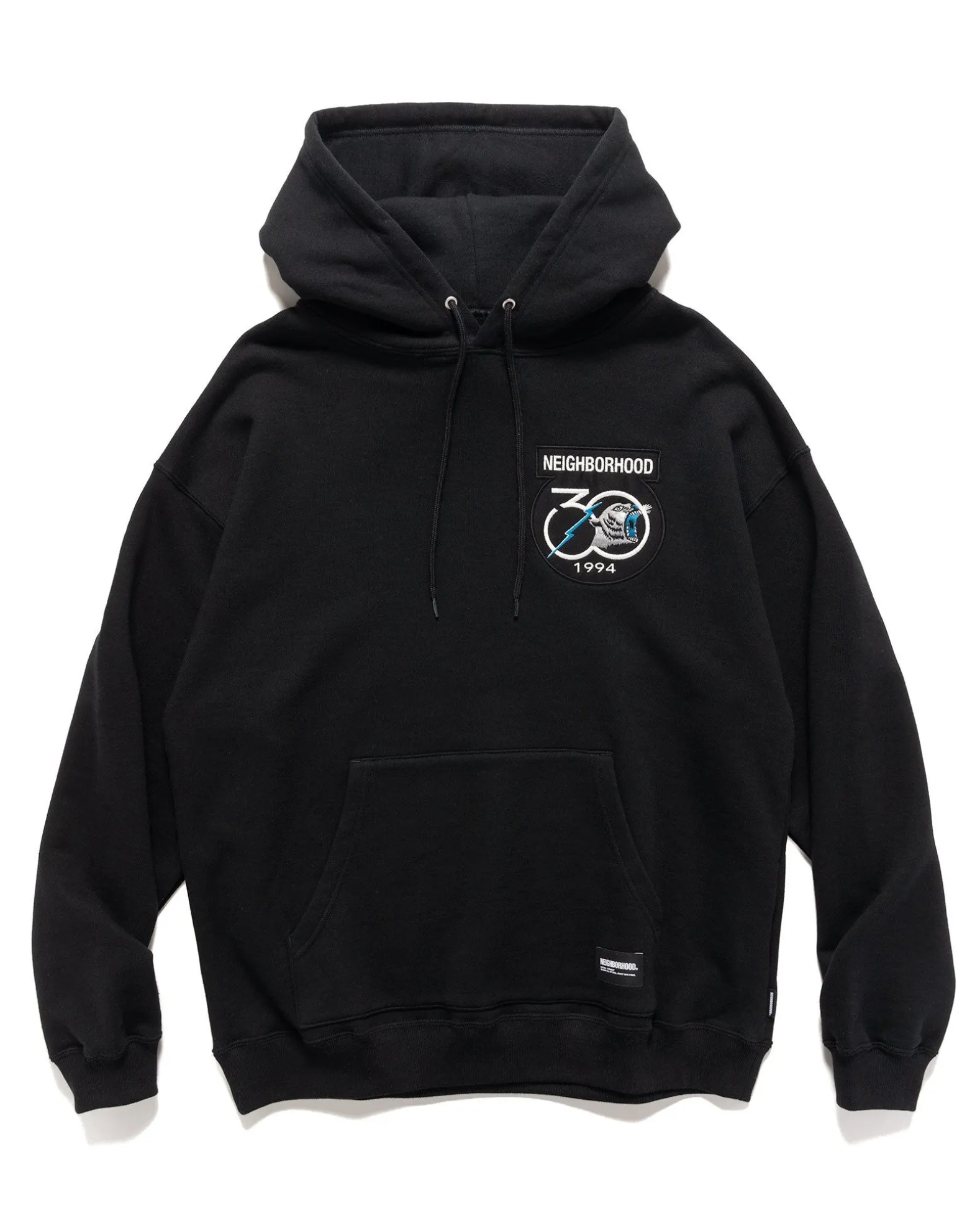 Patched Sweatparka Ls Black
