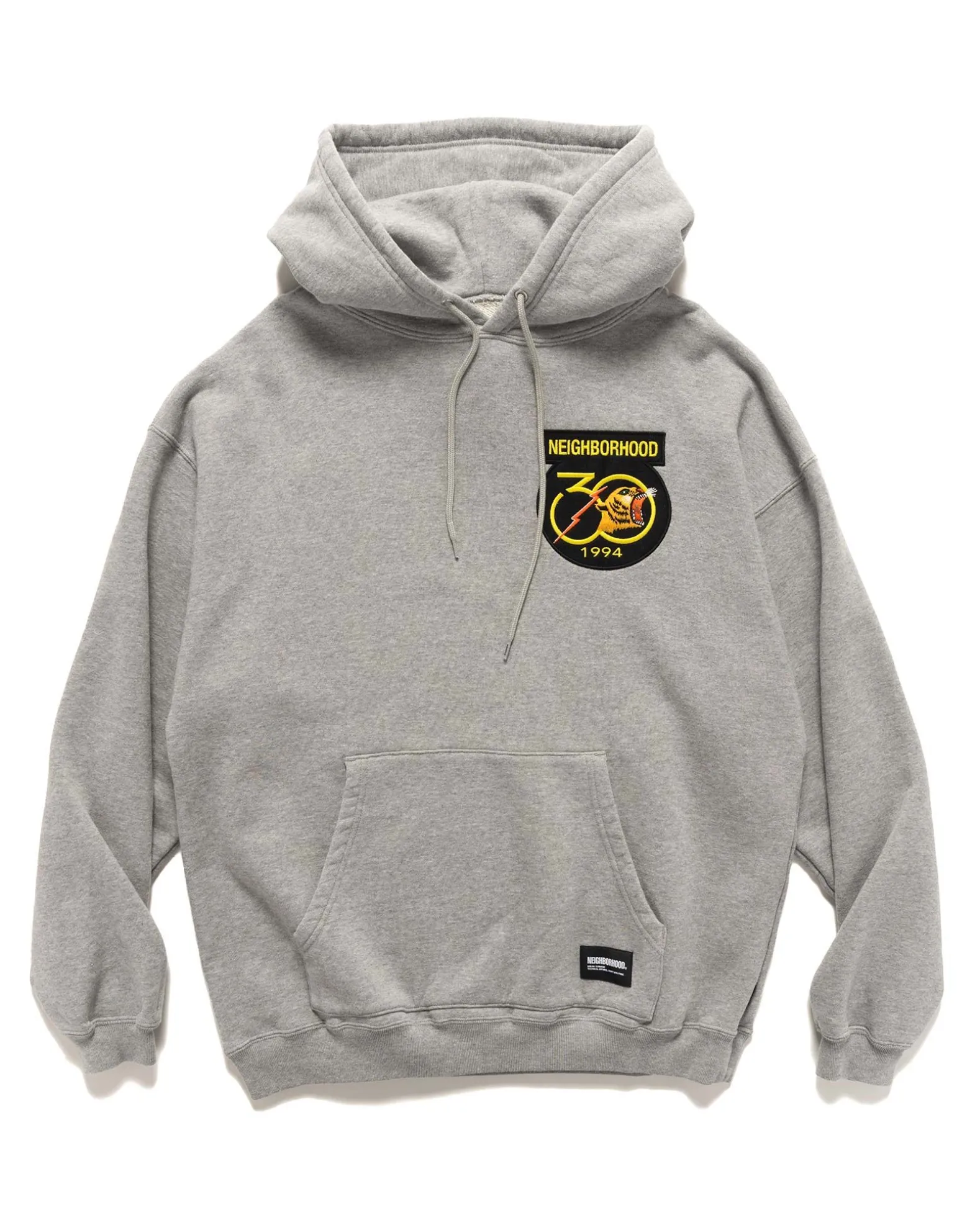 Patched Sweatparka Ls Grey