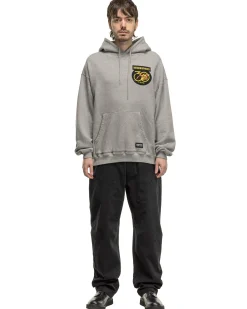 Patched Sweatparka Ls Grey