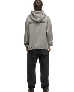 Patched Sweatparka Ls Grey
