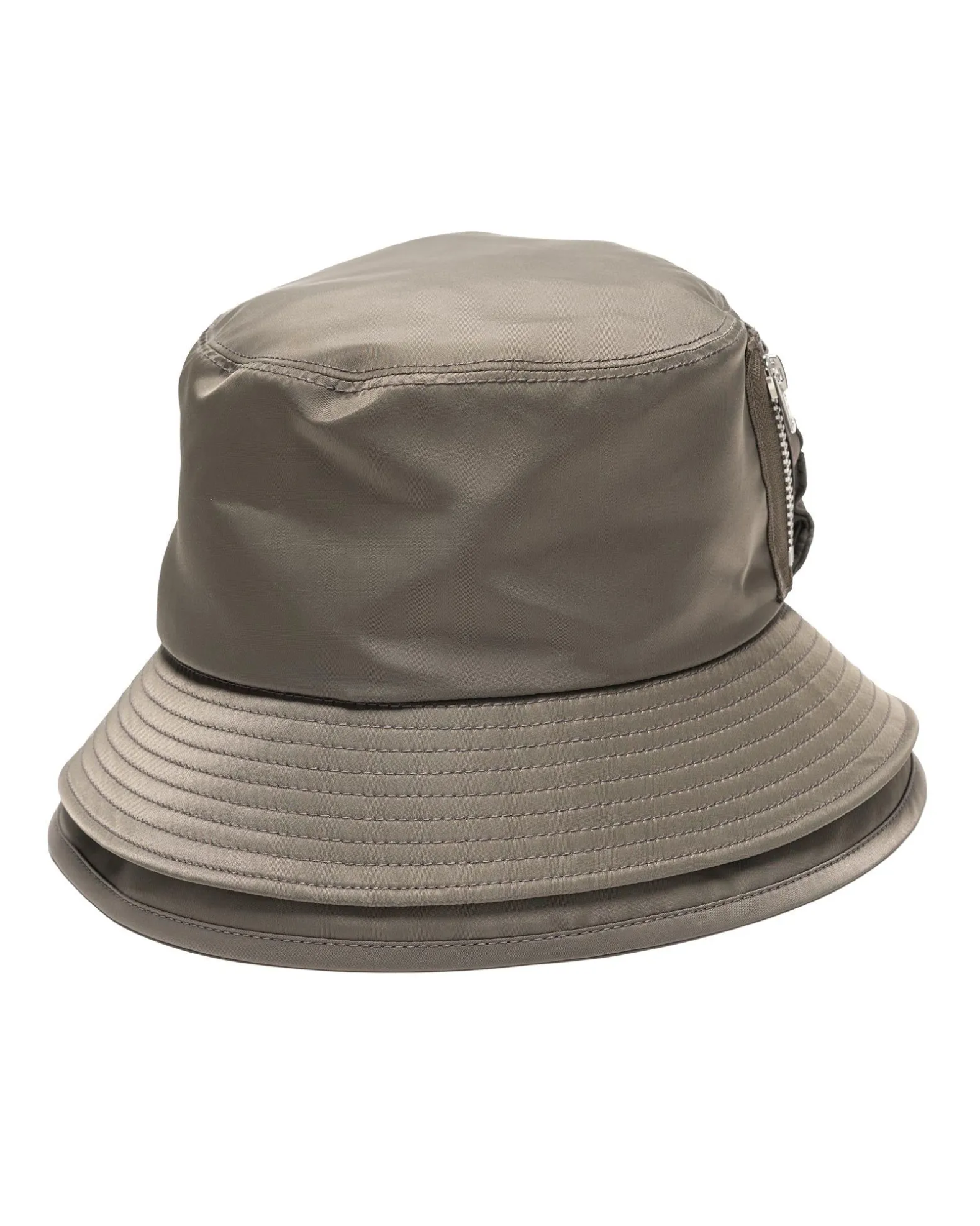 Pocket Double Brim Hat/Nylon Twill Taupe