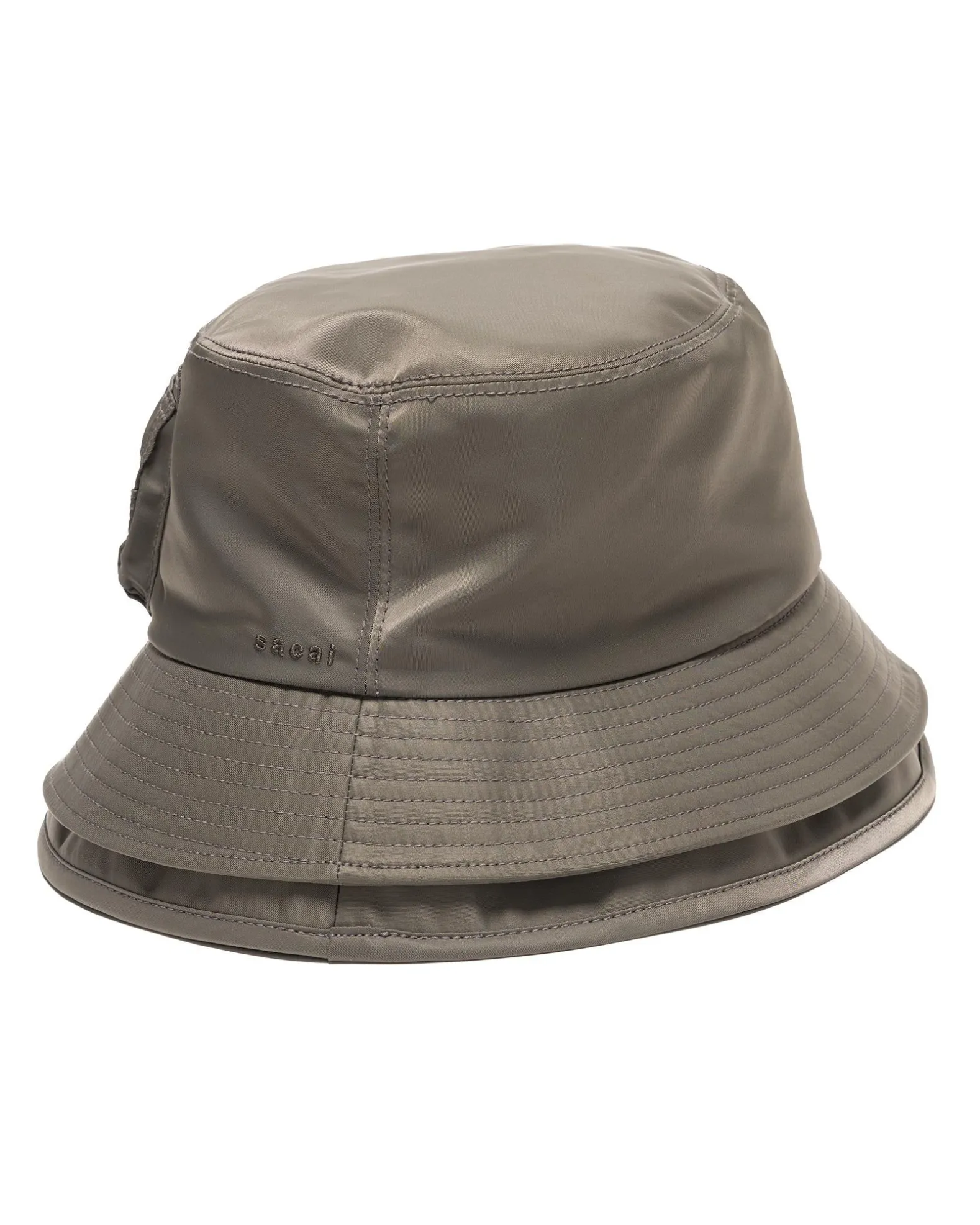 Pocket Double Brim Hat/Nylon Twill Taupe