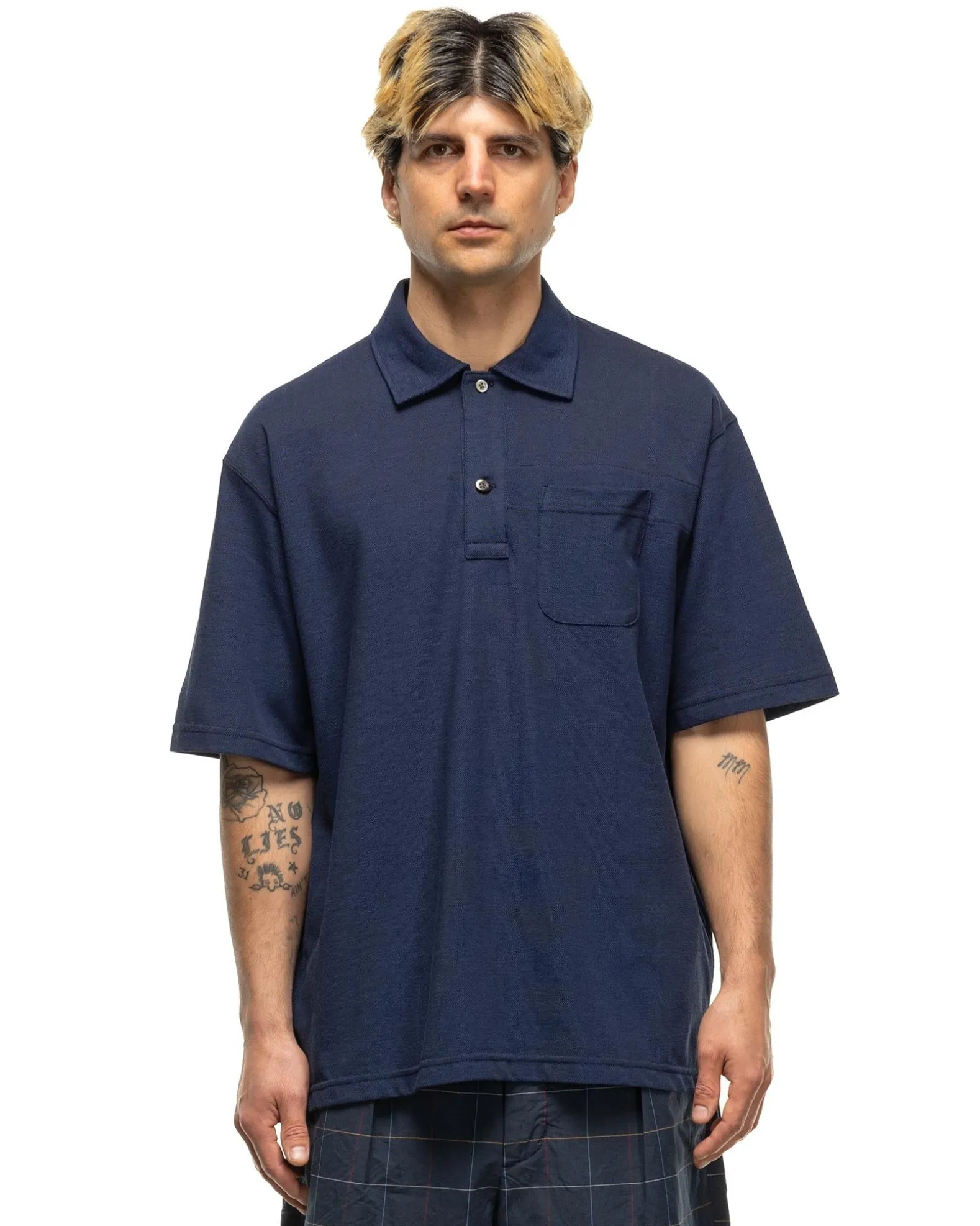 Polo Shirt Cotton Pique Navy