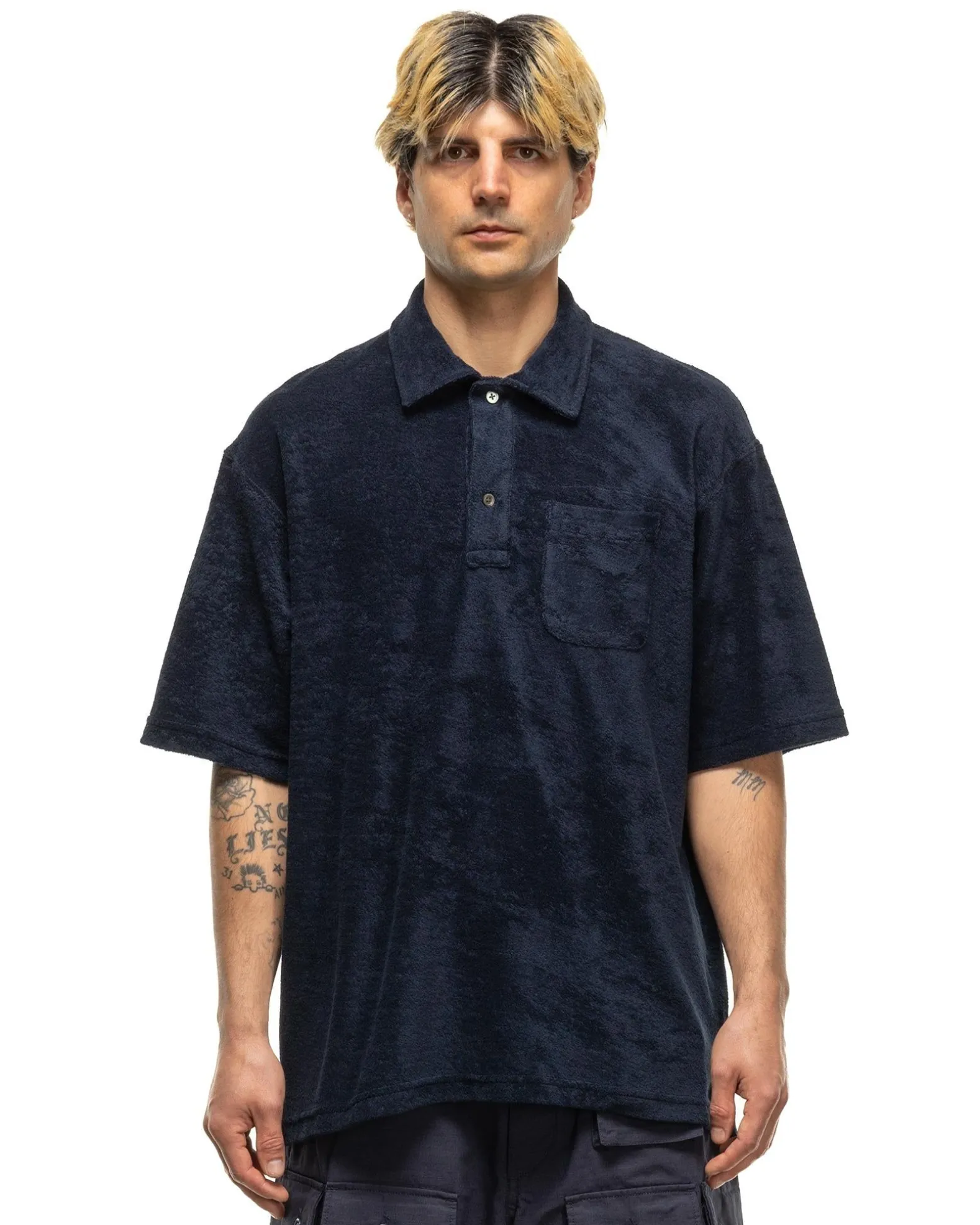 Polo Shirt Cp Velour Navy