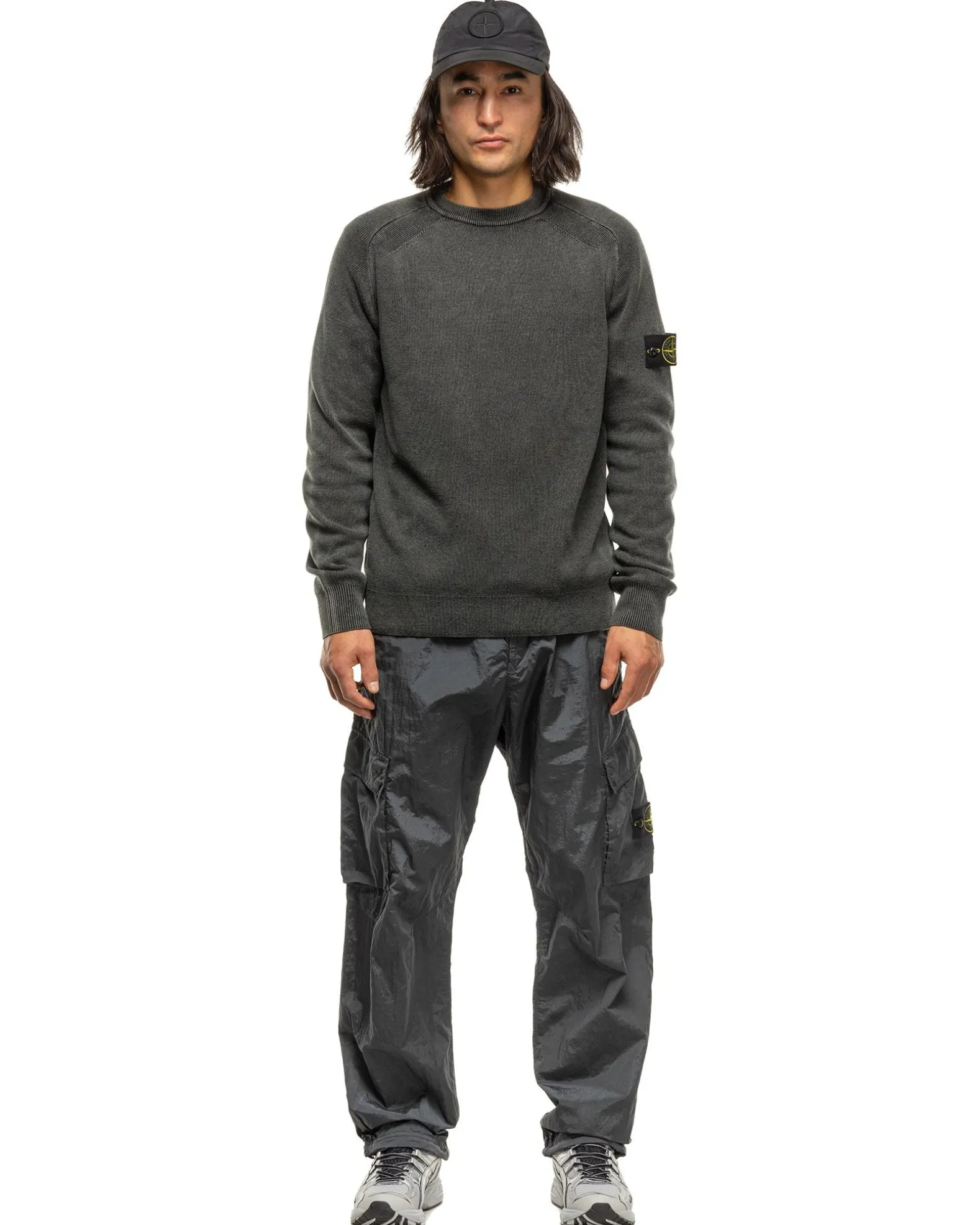 Pure Wool 'Dust' Treatment Crewneck Sweater Black