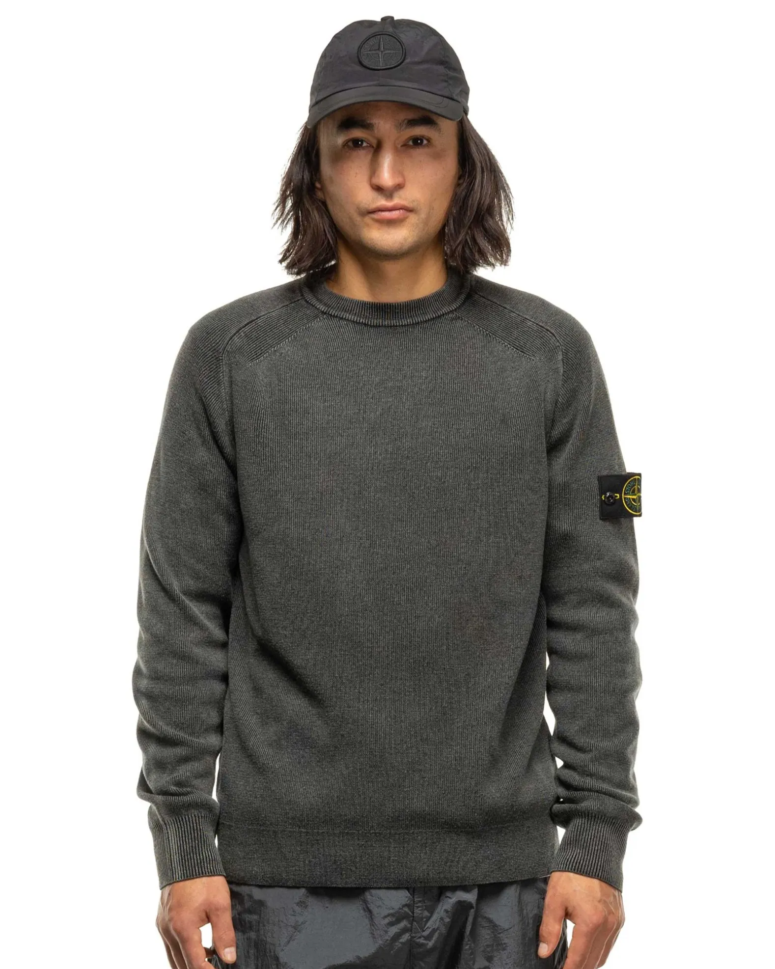 Pure Wool 'Dust' Treatment Crewneck Sweater Black