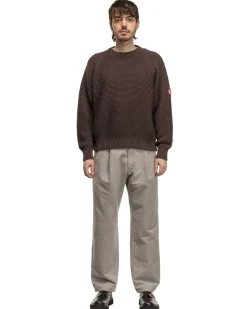 Raglan Sleeve Cotton Knit Grey
