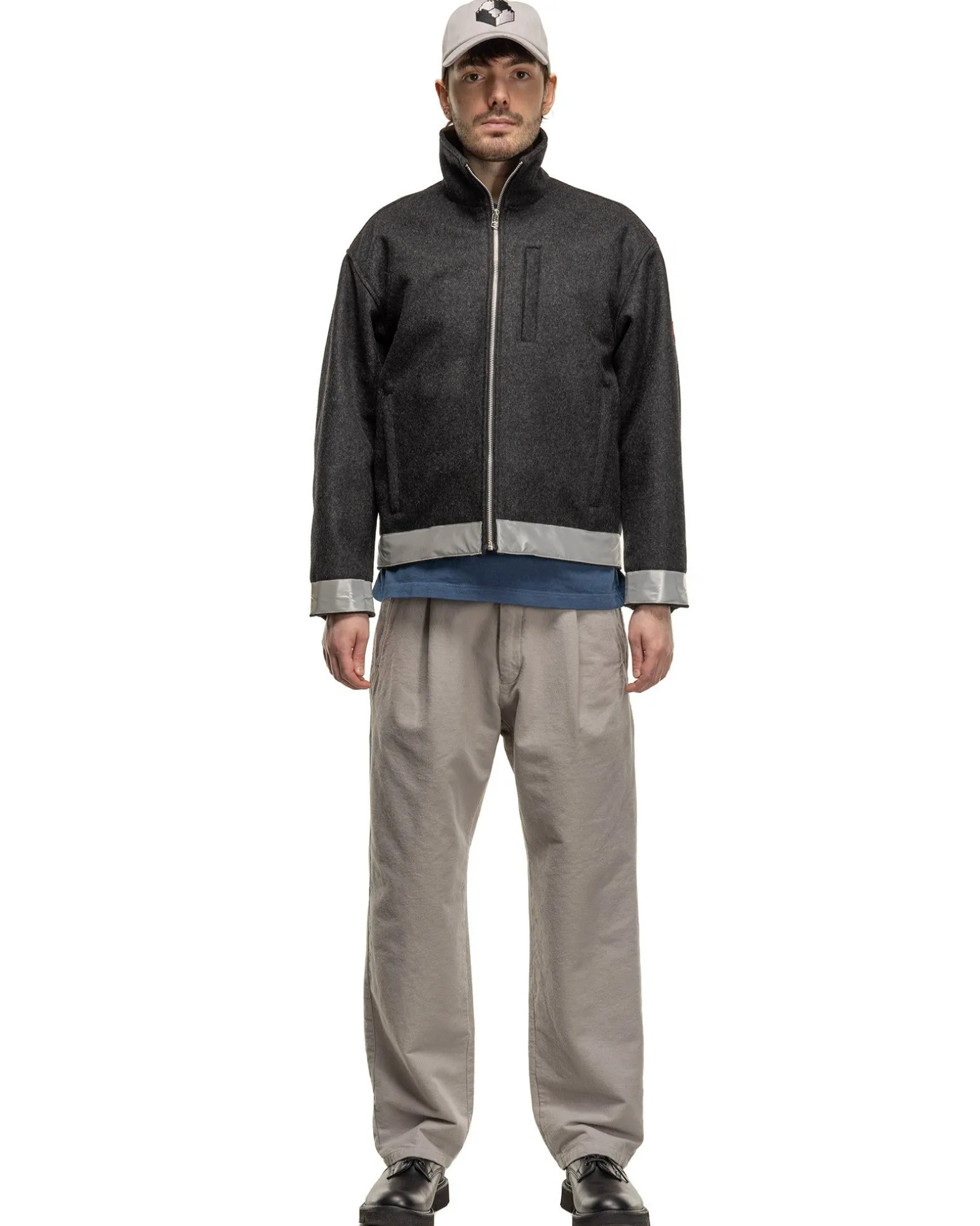 Reflect Wool Zip Jacket Charcoal