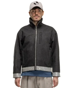 Reflect Wool Zip Jacket Charcoal