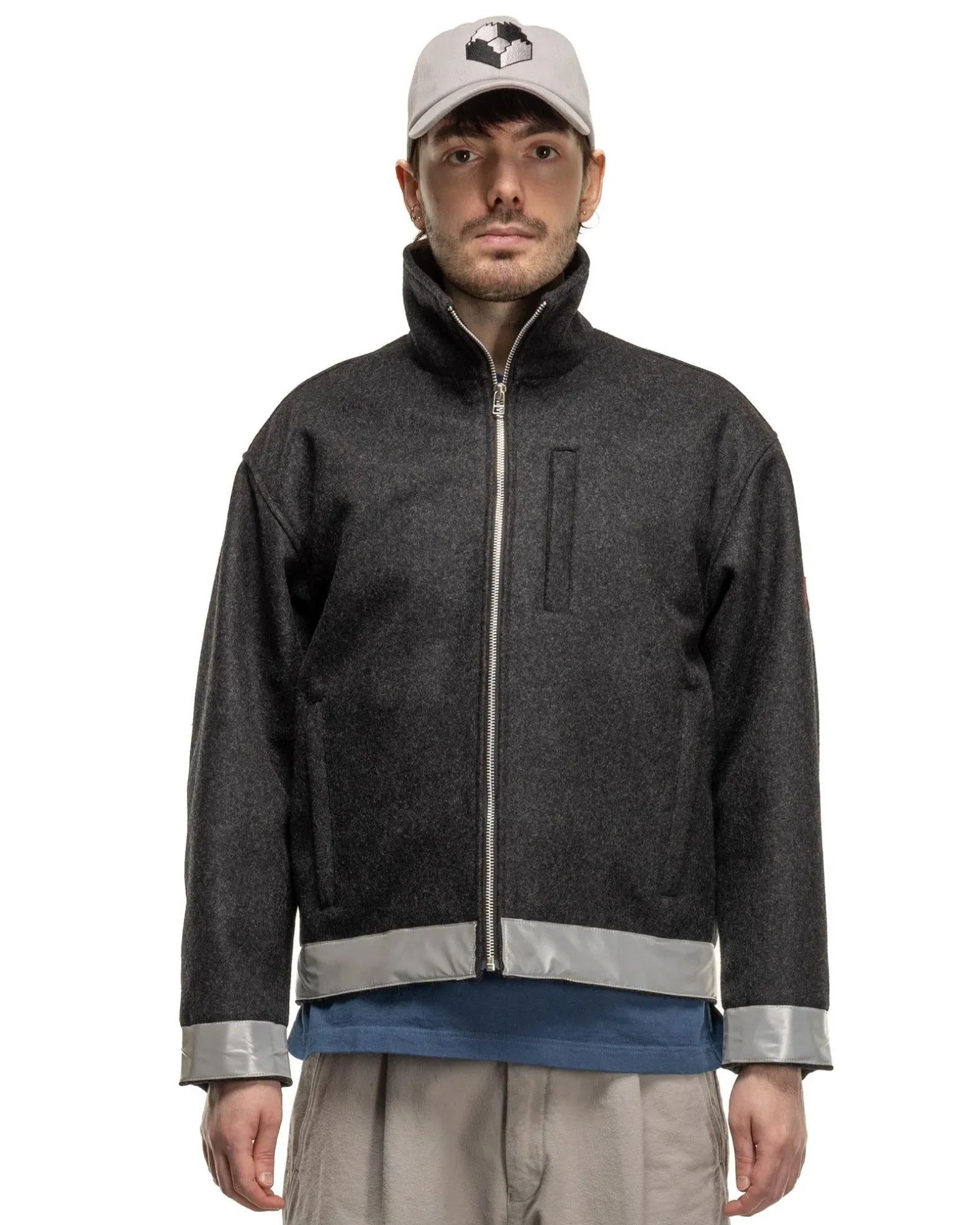 Reflect Wool Zip Jacket Charcoal