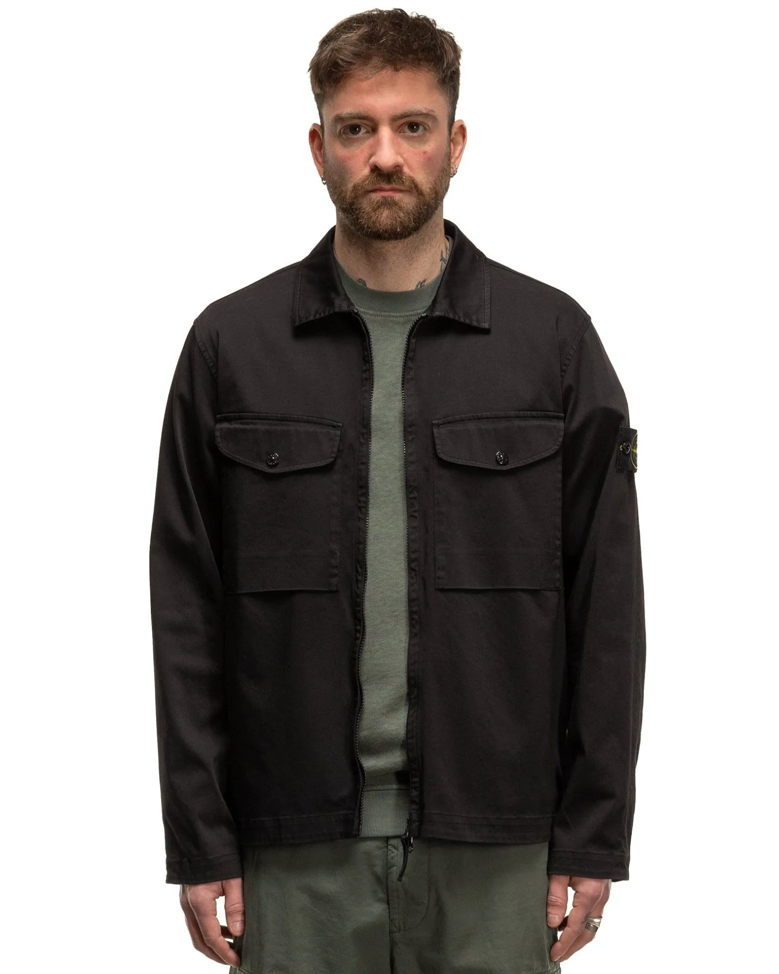 Regular Fit Overshirt Black