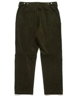 Rig Pants-Duca Visconti Emerized Cotton Twill Olive