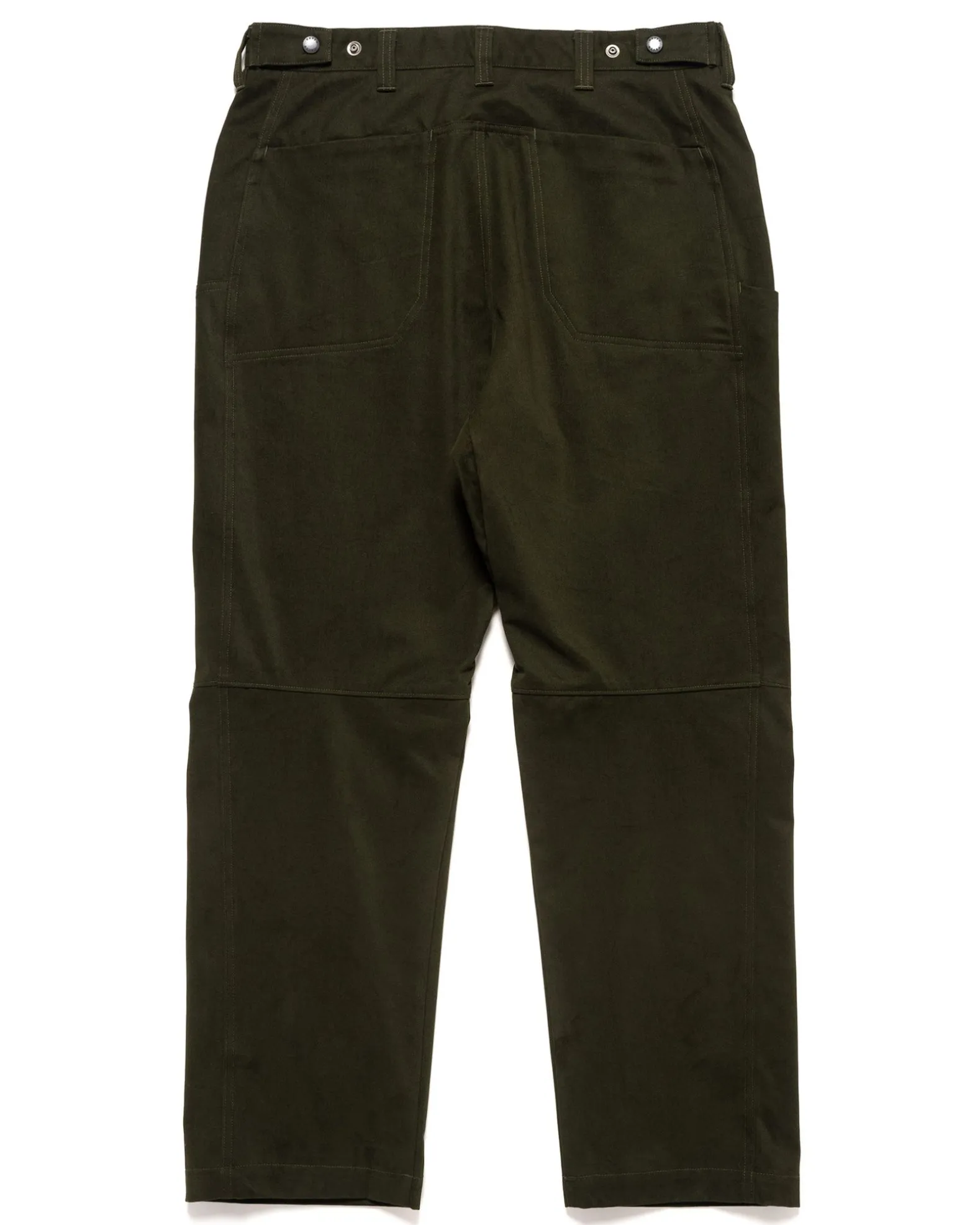 Rig Pants-Duca Visconti Emerized Cotton Twill Olive