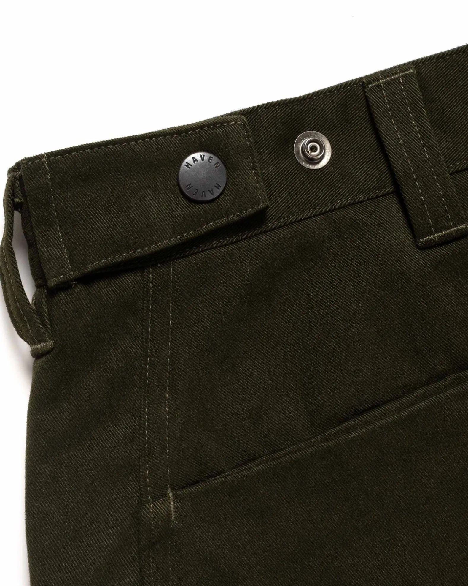 Rig Pants-Duca Visconti Emerized Cotton Twill Olive