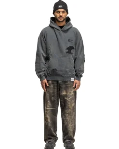 Savage Sweat Parka Ls Black