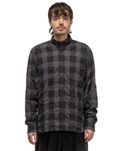Sheer Check B.D Shirt Black
