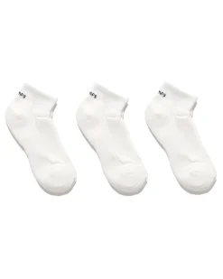 Skivvies 3 Piece Ankle Sox White