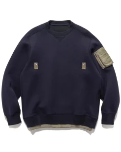 Sponge Sweat X Nylon Twill Pullover Navy