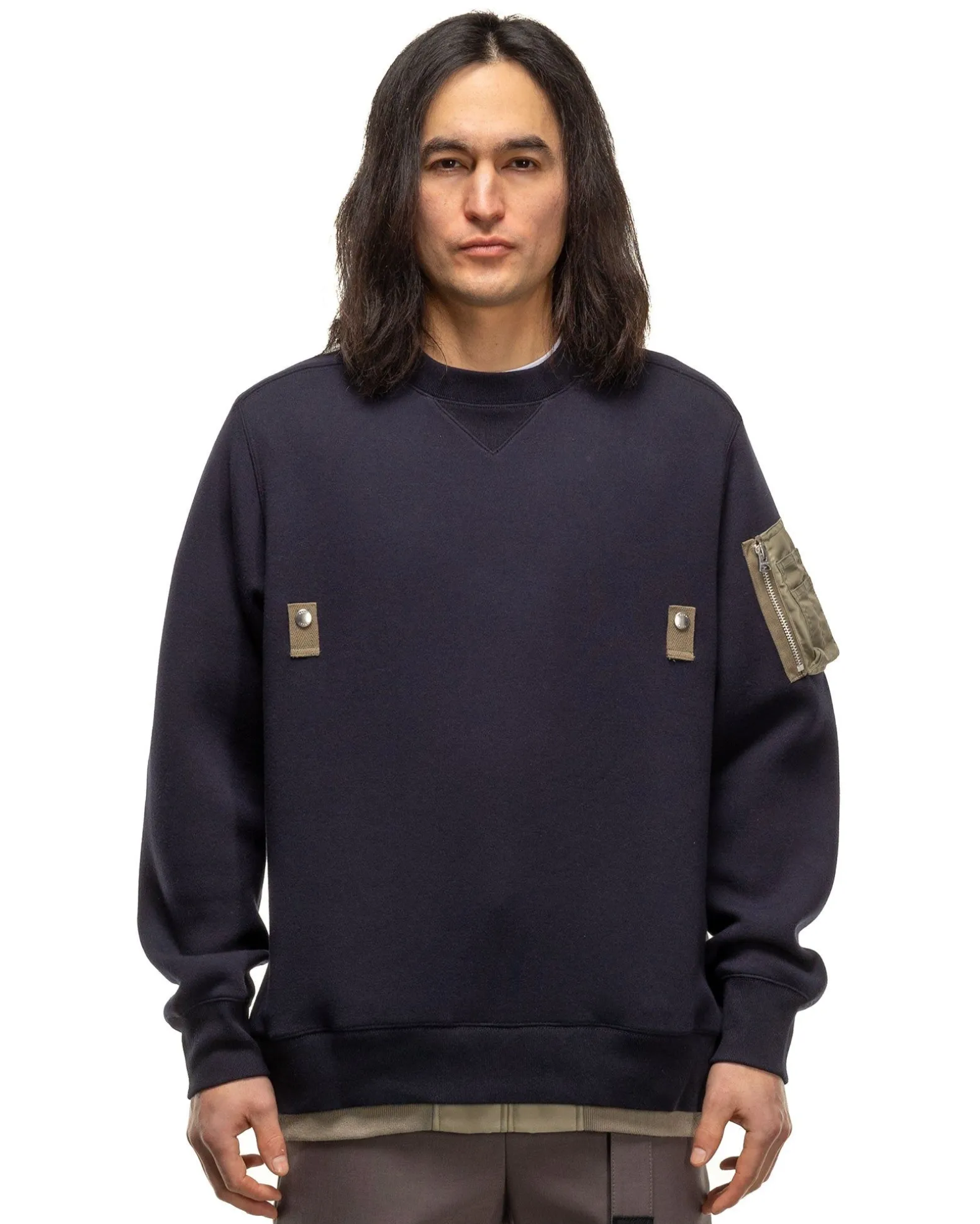 Sponge Sweat X Nylon Twill Pullover Navy