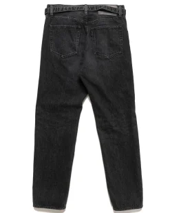 Straight Denim Pants Black