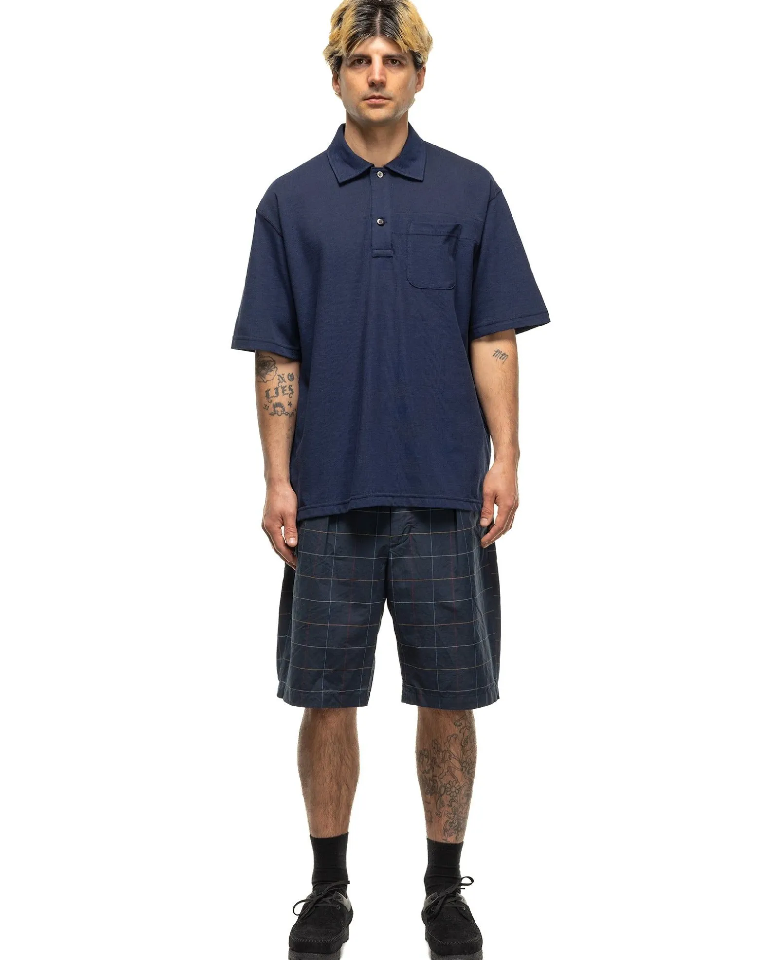 Sunset Short Cl Windowpane Navy