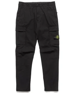 Supima® Cotton Twill Stretch-Tc Regular Fit Cargo Pants Black