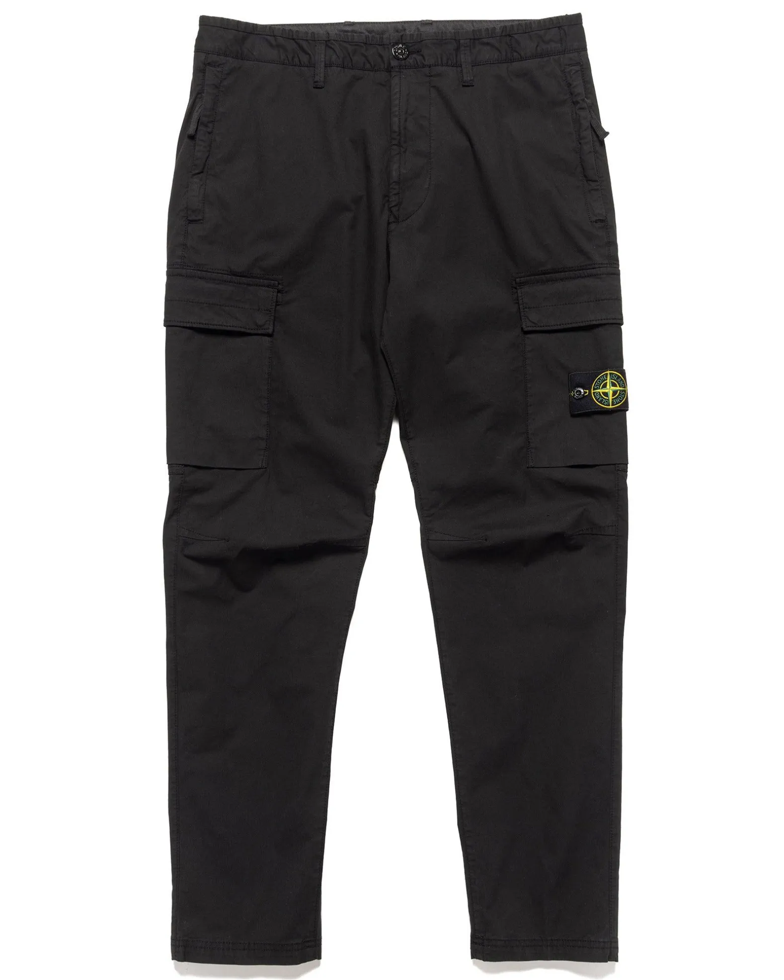 Supima® Cotton Twill Stretch-Tc Regular Fit Cargo Pants Black