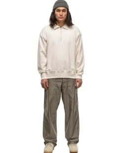Suvin Sweat Halfzip Pullover Ecru