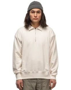 Suvin Sweat Halfzip Pullover Ecru